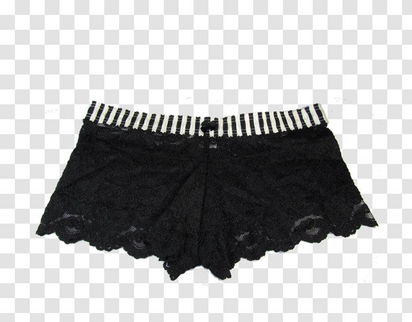 Shorts Skirt Black M - Article Lace Stripe Transparent PNG