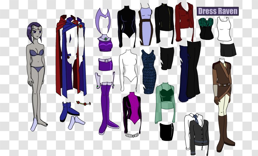 Starfire Raven Robin Clothing Teen Titans - Frame - Tokyo Ravens Transparent PNG