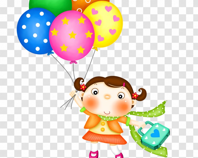 Birthday Happiness Message Friendship - Flower - Take A Balloon Painted Girls Transparent PNG
