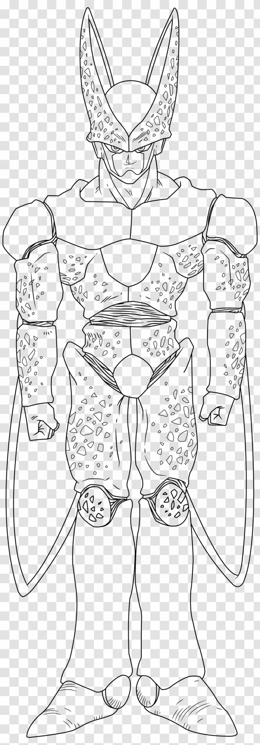 Line Art Drawing Cartoon Cell Frieza - Dragon Ball Z - David And Goliath Transparent PNG