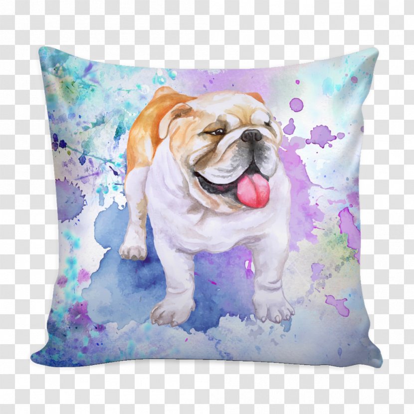 Toy Bulldog Puppy Dog Breed Throw Pillows Transparent PNG
