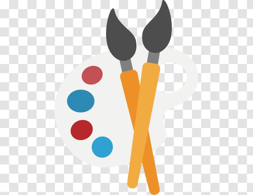 Euclidean Vector Paintbrush Painting - Cutlery - Pen And Disk Transparent PNG