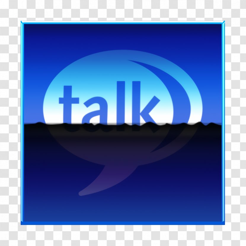 Google Icon Talk - Cobalt Blue - Rectangle Logo Transparent PNG
