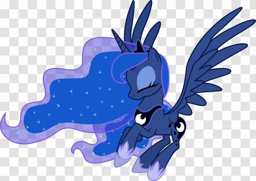 Princess Luna Fluttershy Flight Pony - Horse Like Mammal - Wing Transparent PNG