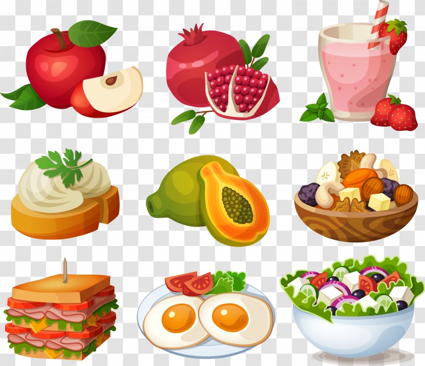 Smoothie Breakfast Sandwich Fried Egg - Buttercream - All Kinds Of Fruits And Western-style Transparent PNG