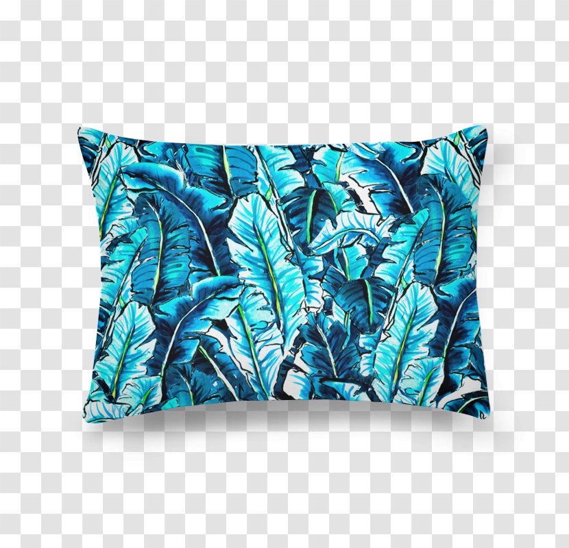 Throw Pillows Turquoise Cushion Teal - Aqua - Banana Leaf Transparent PNG