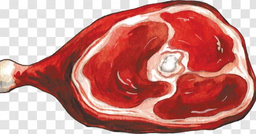 Ham Meat Salami Clip Art - Animal Source Foods Transparent PNG