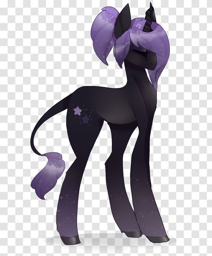 Horse Character Fiction Carnivora Animated Cartoon - Purple Transparent PNG