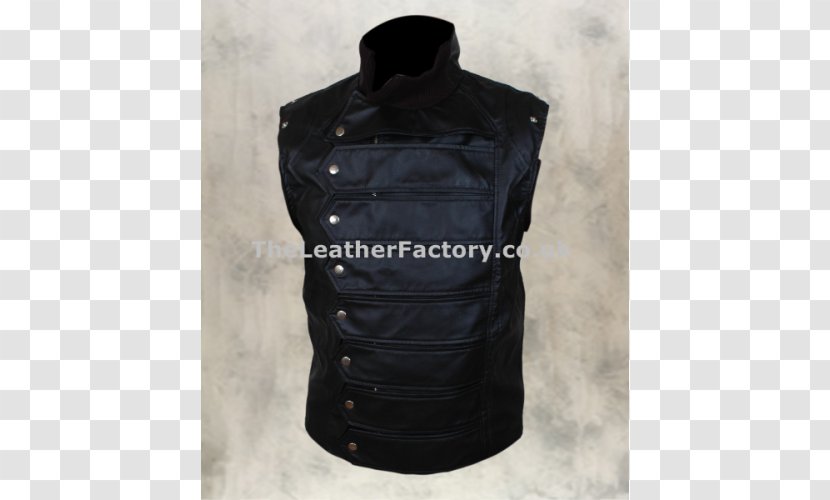 Gilets Jacket Sleeve Pocket Leather - Outerwear Transparent PNG