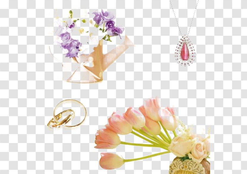 Floral Design Necklace Pink - Flower Bouquet - Exquisite And Flowers Transparent PNG