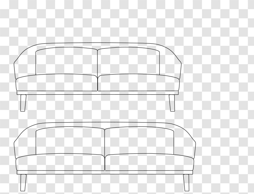 Chair Table Line Art - Black And White Transparent PNG