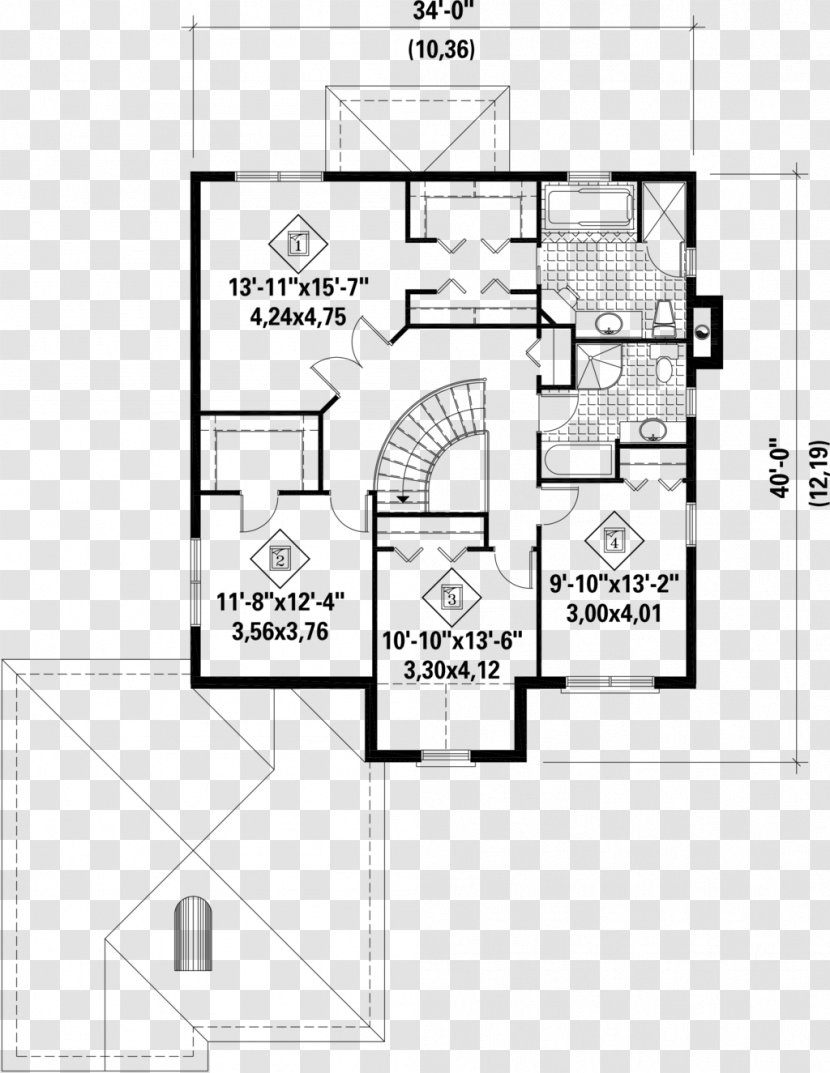 Floor Plan Paper Pattern - European Style Square Transparent PNG