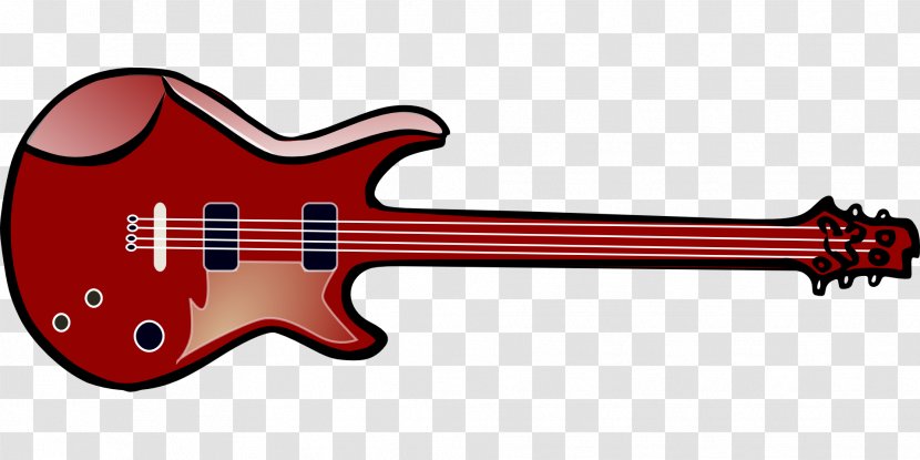 Bass Guitar Clip Art - Cartoon - Musical Instruments Transparent PNG