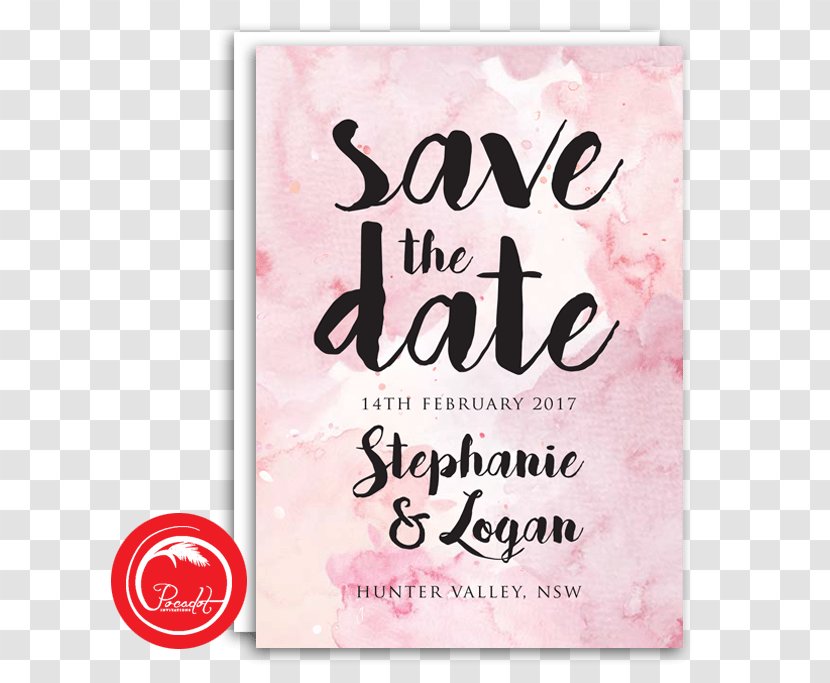 Greeting & Note Cards Wedding Invitation Post Stationery Sticker - Text - Watercolour Pink Transparent PNG