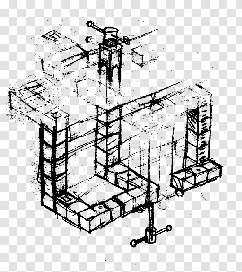 Furniture Engineering Line Art Sketch - Drawing - Monument Valley Transparent PNG