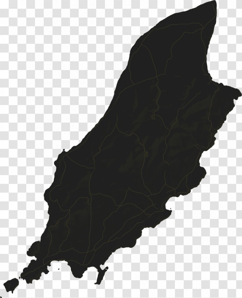 Douglas Map Royalty-free - Black - Isle Of Man Transparent PNG