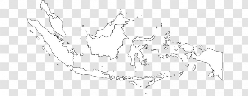 Sketch Figure Drawing Line Art Product - Black And White - Indonesia Map Transparent PNG