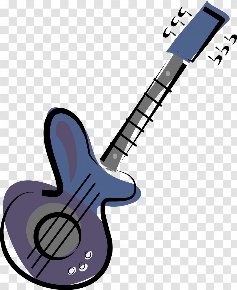 Bass Guitar Acoustic Cavaquinho Cuatro Musical Instrument - Heart - Vector Images Transparent PNG
