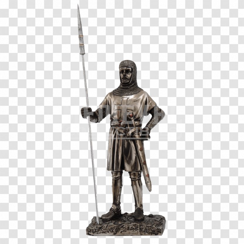 Crusades Middle Ages Knight Crusader Knights Templar - Bronze Sculpture Transparent PNG
