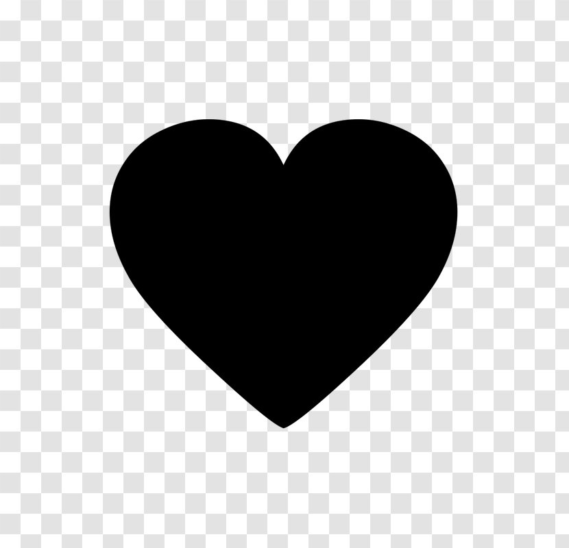 Heart Symbol - Black And White - Bubble Transparent PNG