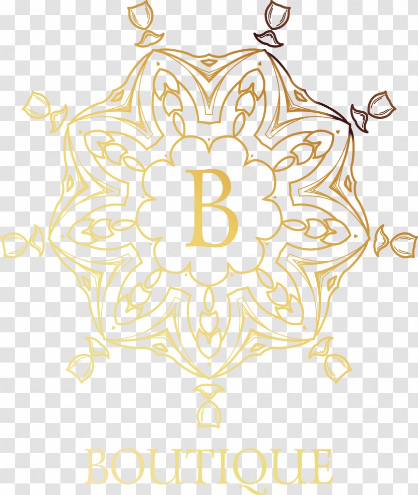 Gold Letter B Pattern - Portable Document Format - Symmetry Transparent PNG