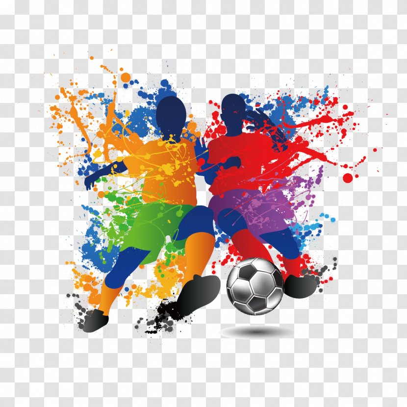 Football Player Futsal Illustration - World - Crazy Color Coated Transparent PNG