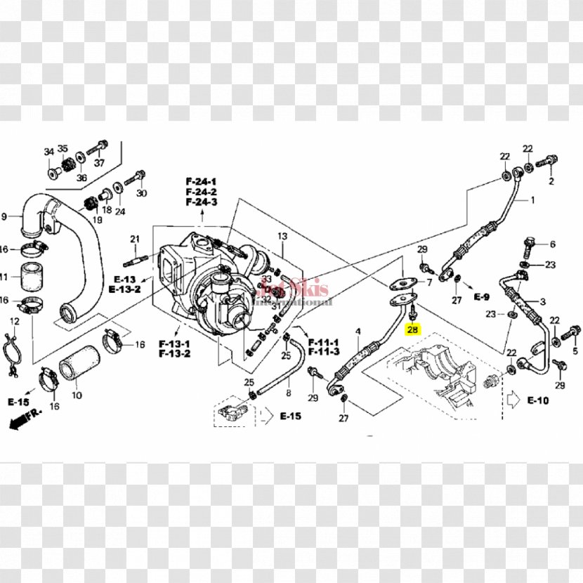 Honda Drawing Car Technology - Diagram - Bolt Pattern Transparent PNG