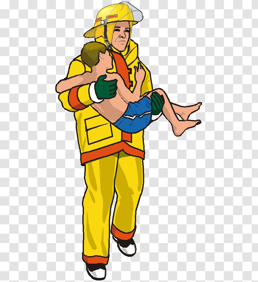 Firefighter Fire Department Rescue Clip Art - Yellow Transparent PNG