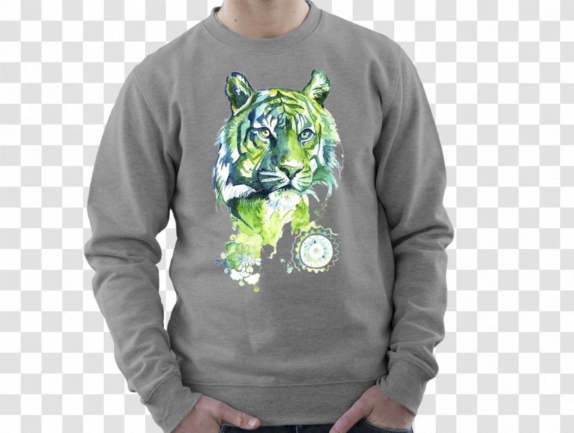 Hoodie T-shirt Sleeve Sweater Bluza - Stephen Curry - Tiger Print Transparent PNG