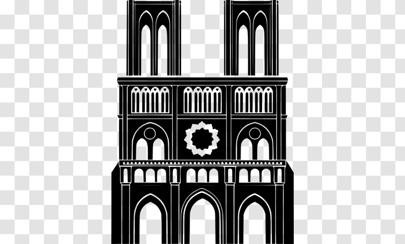 Notre-Dame De Paris Facade Wall Decal Mural - Nl - Notredame Transparent PNG