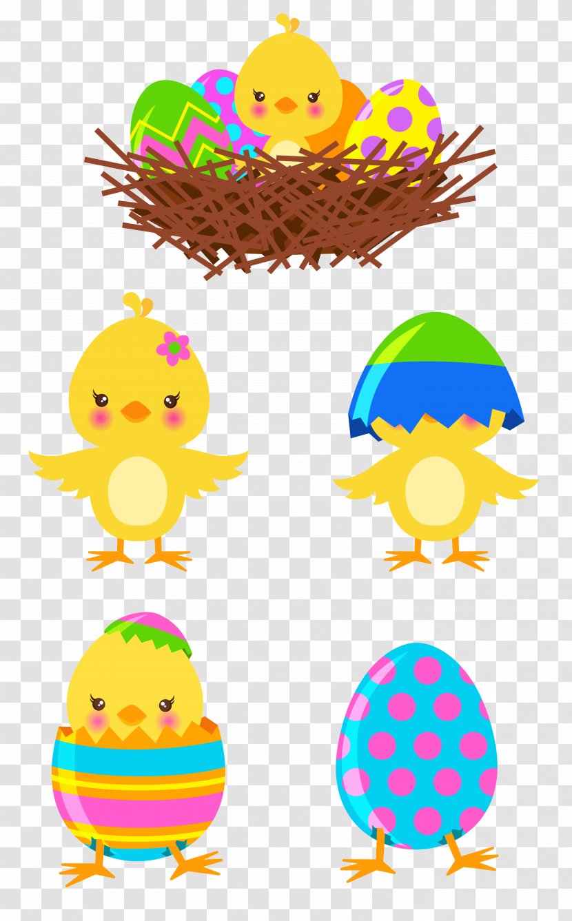 Chicken Easter Egg Clip Art - Smiley - Chicks Set Clipart Transparent PNG