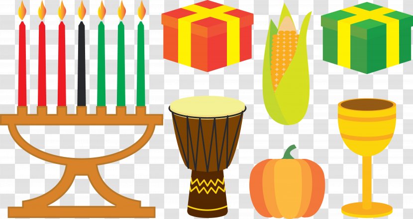 Kwanzaa Clip Art - Food - Candle Gift Box Transparent PNG