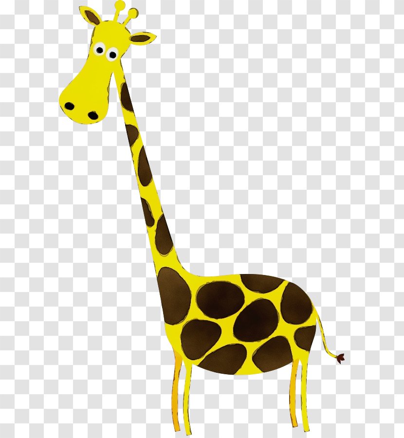 Giraffe Cartoon Silhouette Animal Blog - Wet Ink - Snout Wildlife Transparent PNG