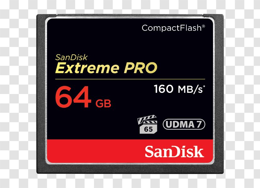 CompactFlash Flash Memory Cards SanDisk Computer Data Storage UDMA - Electronics Accessory - Megabyte Transparent PNG