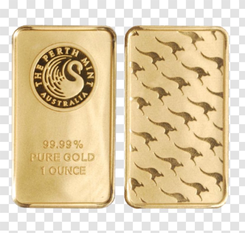 Perth Mint Gold Bar Bullion Coin - Silver Transparent PNG