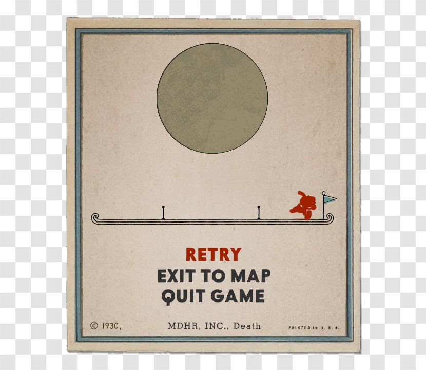 Cuphead Screen Of Death Super Mario Bros. Poster - Map - Quote TEMPLATE Transparent PNG
