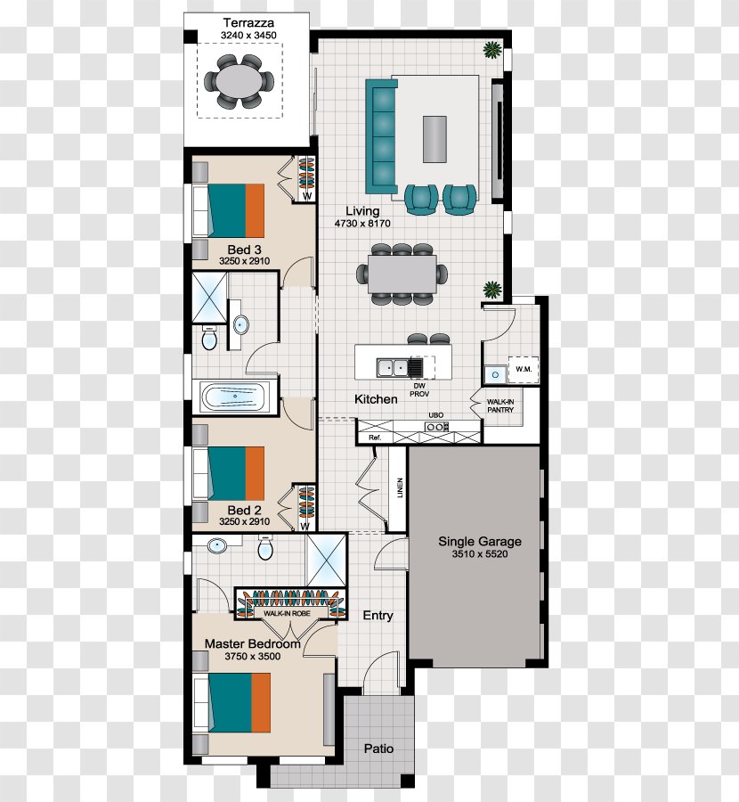 Floor Plan House Square Meter Transparent PNG