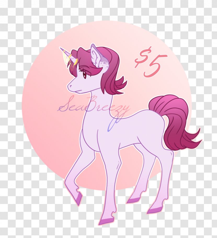 Horse Unicorn Cartoon Pink M - Flower Transparent PNG