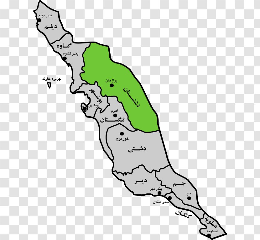 Borazjan Bushehr Dashtestan County Dalaki Shabankareh - Map Transparent PNG