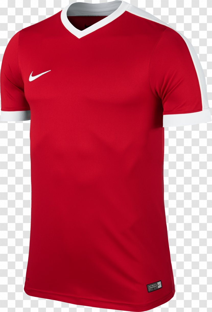 T-shirt Jersey Sleeve Nike Dry Fit - Red Transparent PNG