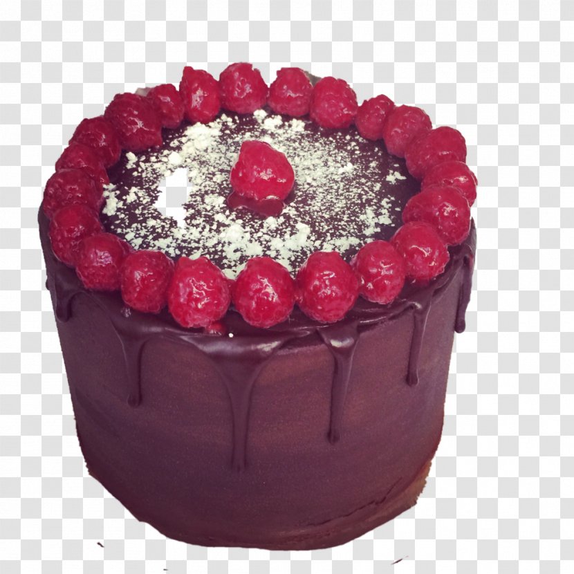 Chocolate Cake Buttercream Raspberry - Icing Transparent PNG