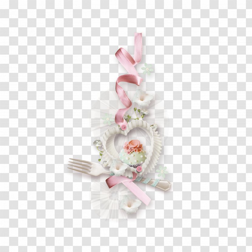 Paper - Ribbon - Heart Decorative Fork Transparent PNG