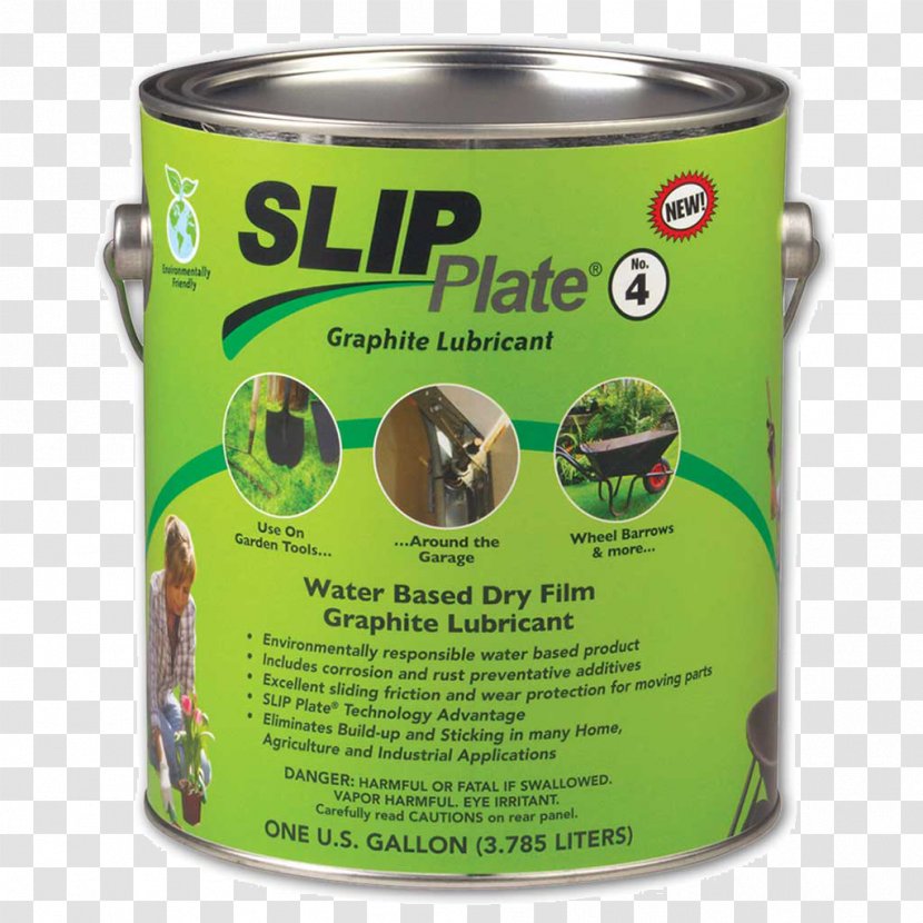 Slip Plate 33615OS Dry Film Graphite Lubricant SLIP PLATE Powder Lube 31644G - Gallon Transparent PNG