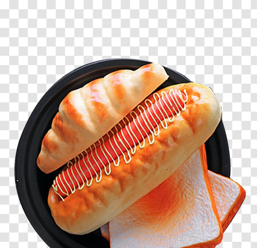 Hot Dog Ham Breakfast Bread - Orange Transparent PNG