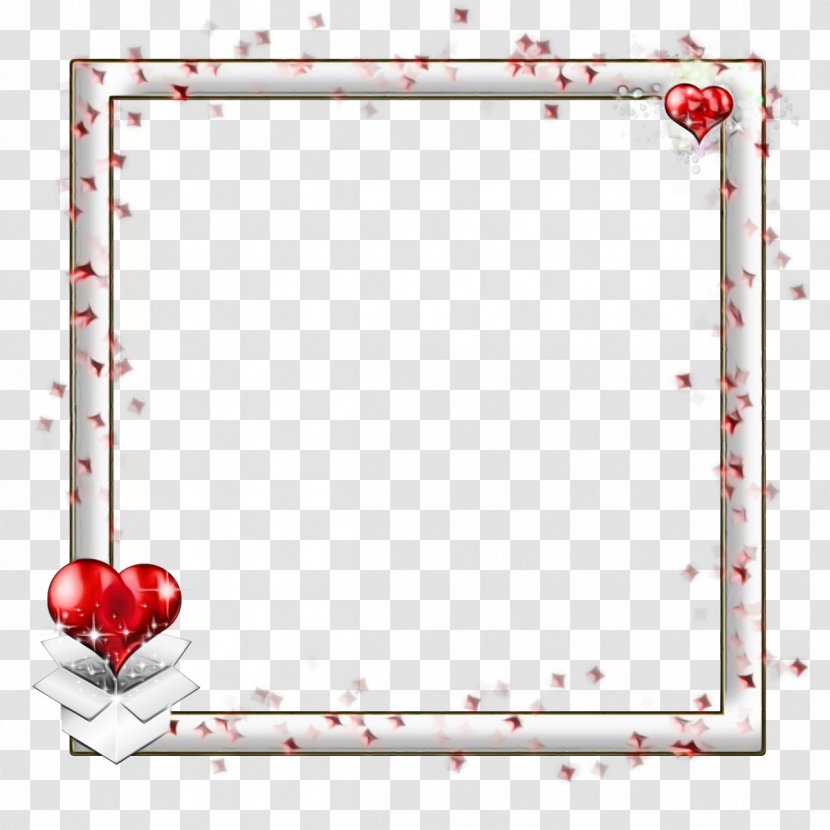 Watercolor Background Frame - Film - Rectangle Heart Transparent PNG