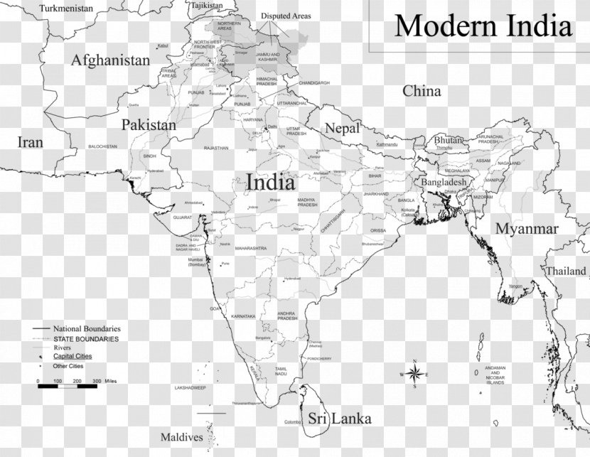 Partition Of India Radcliffe Line Map Bangladesh - Projection Transparent PNG