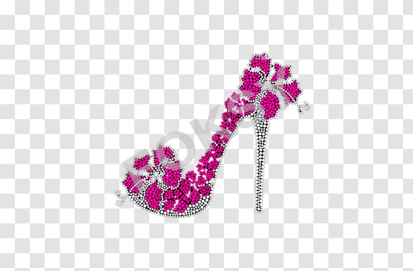 Footwear High-heeled Shoe Magenta Purple - High Heeled - Rhinestone Transparent PNG