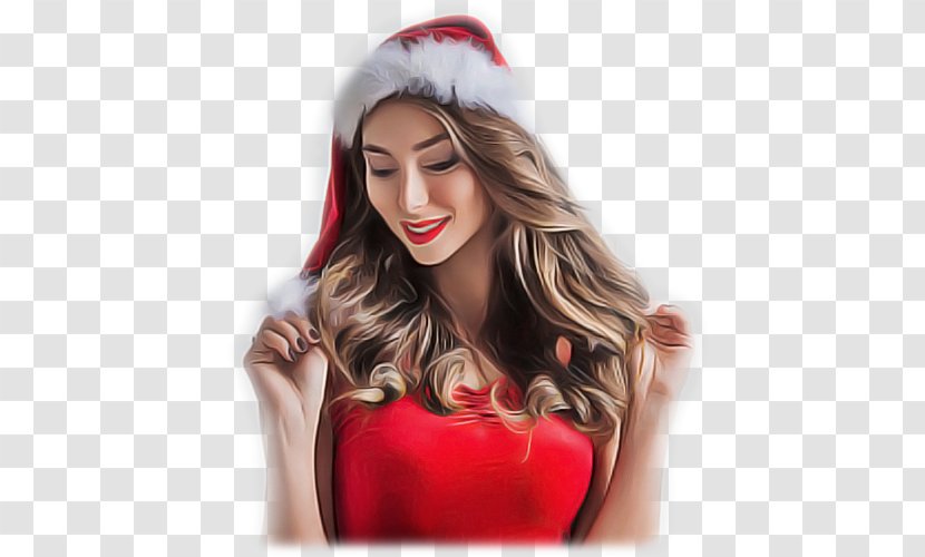 Hair Red Blond Beauty Lip - Wig Costume Transparent PNG
