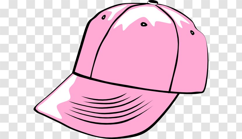 Baseball Cap Hat Clip Art - Side - Pink Base Cliparts Transparent PNG