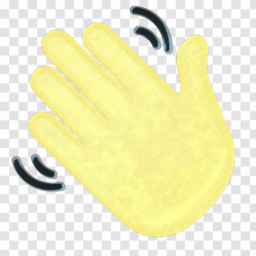 Yellow Glove Safety Personal Protective Equipment Finger - Pop Art - Smile Thumb Transparent PNG